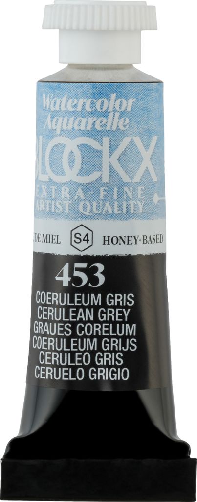 Blockx 3x Aquarellfarbe, Azurgrau - Tube 5ml - Coeruleum grau 43453BXC