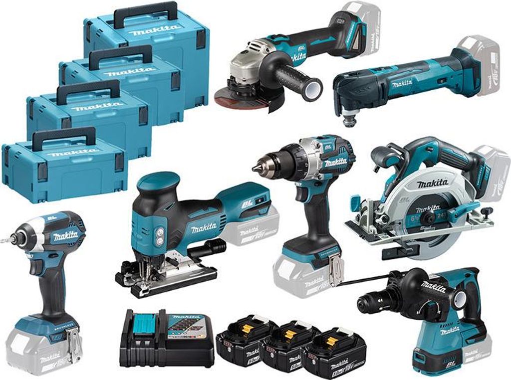 Combopack 7 Werkzeuge 18V LXT (3x5,0 Ah) im Makpac - MAKITA Produktbild 