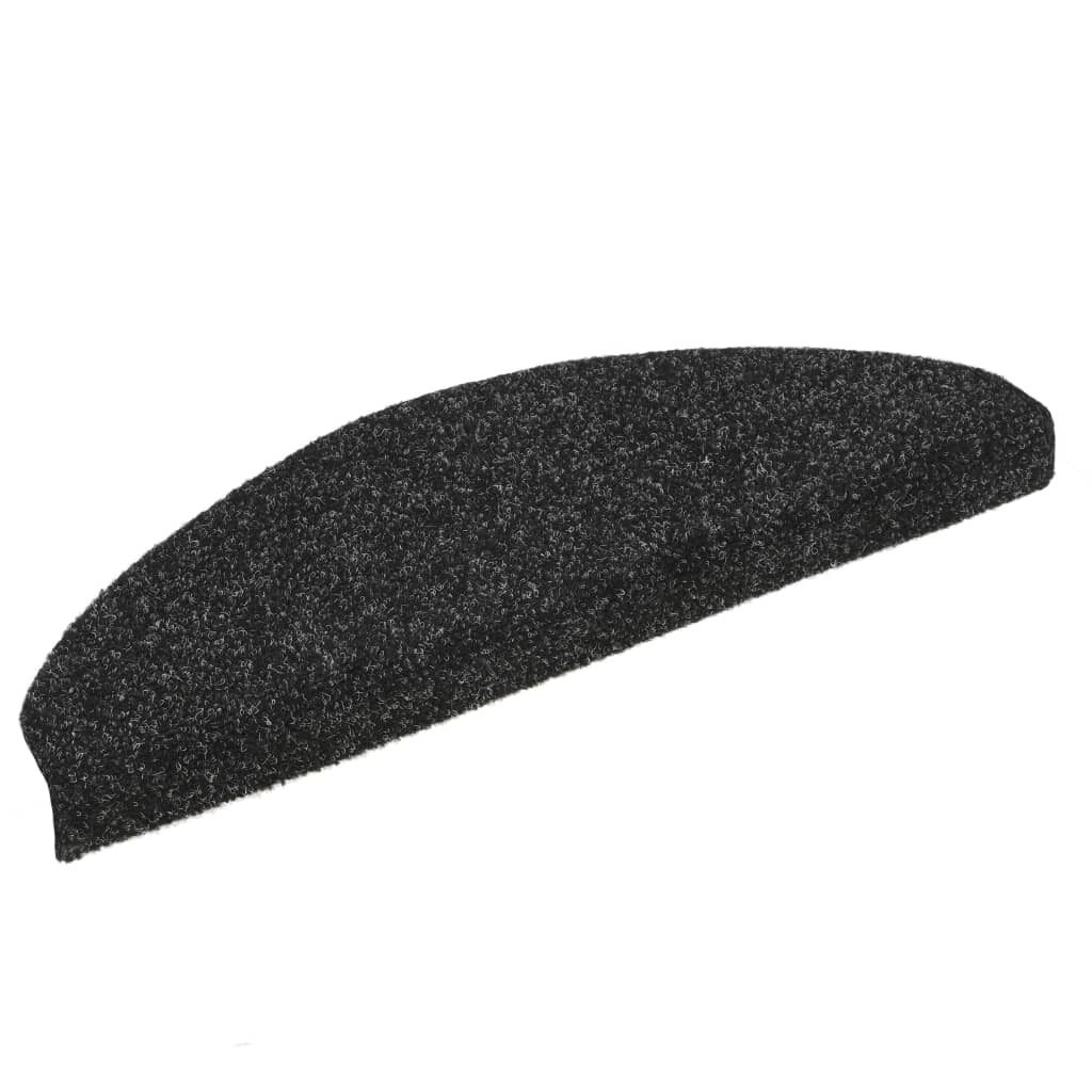 "2026 MODERNE" Stufenmatten Selbstklebend 15er-set - multifunktional& Moderne - 65x21x4 cm Schwarz Halbrund Groß - Stufenmatten CC9995633