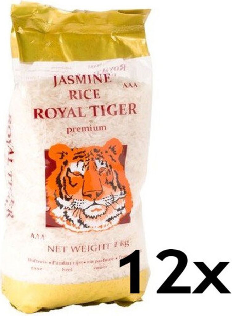 12er-Pack ROYAL TIGER Jasmin Reis (12x 1kg) | Duftreis, Produktbild 