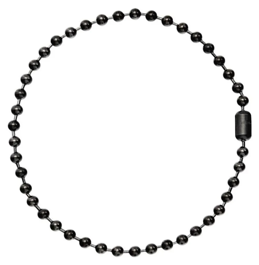 Collier ras de cou perles Bubble Steel en acier inoxydable brillant