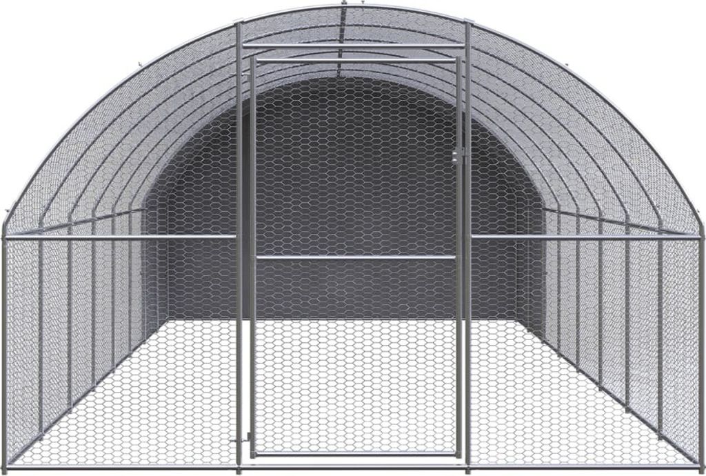 vidaXL Outdoor-Hühnerstall 3x8x2 m Verzinkter Stahl Produktbild 