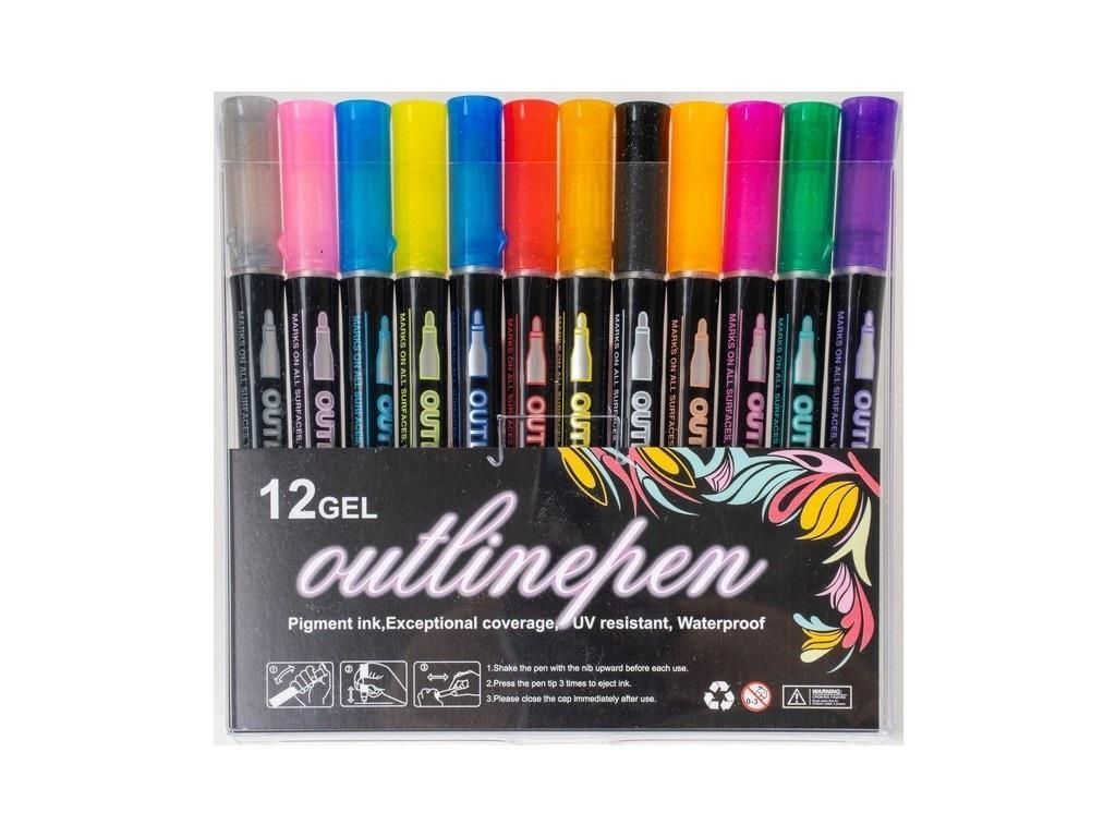 Marker Outline Shine 12 Farben
