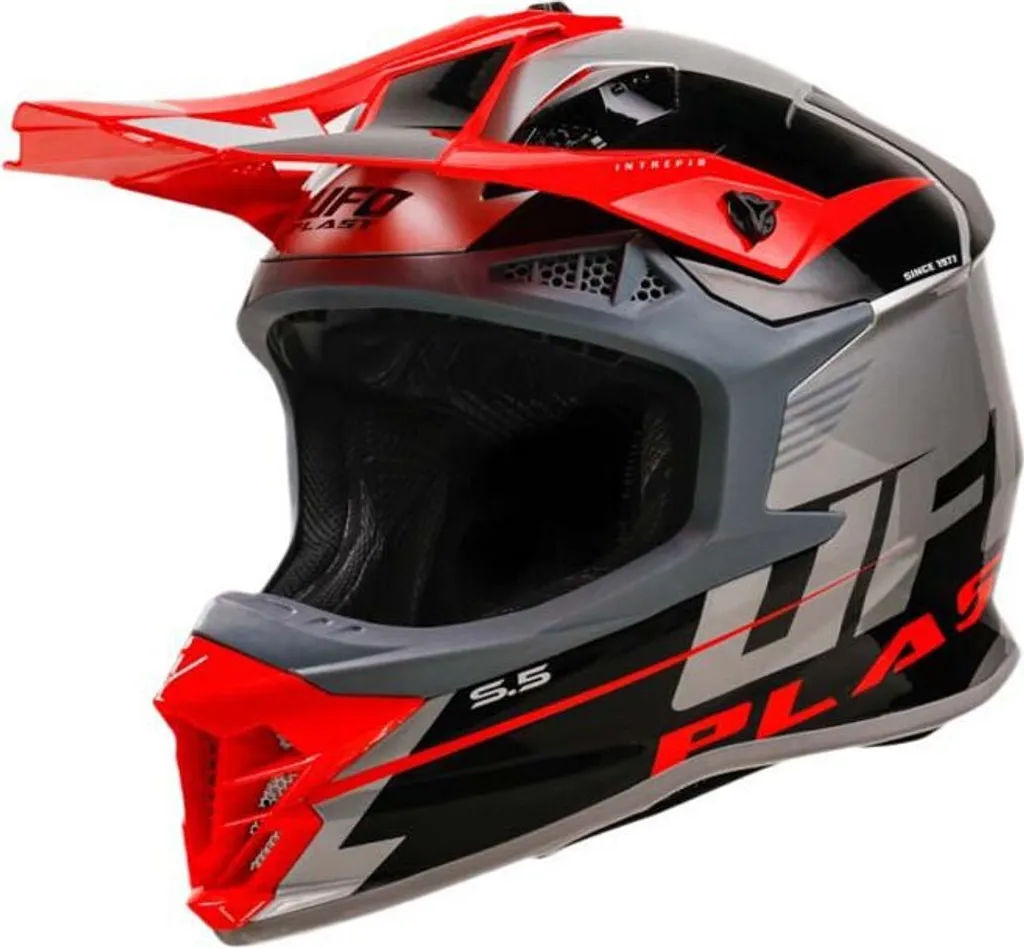 Casque UFO Intrepid Gris Taille L - Confort Optimal et Ventilation Tout-Terrain