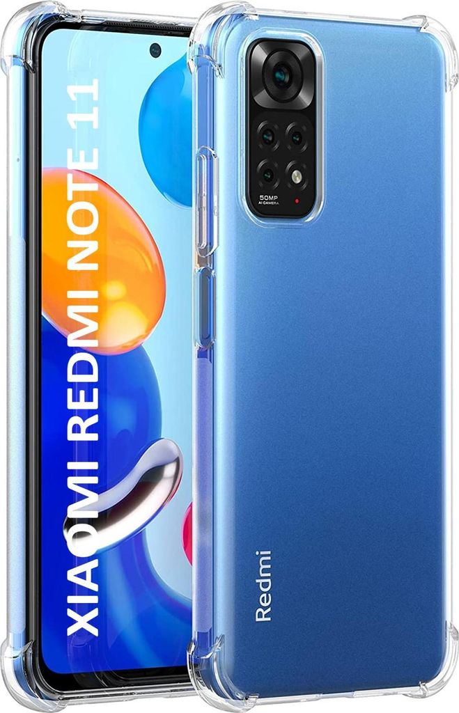 Hülle für Xiaomi Redmi Note 11 / Redmi Note 11S - Stoßfeste Transparent Handyhülle Kratzfest Schutzhülle Ultra Dünn Phonillico