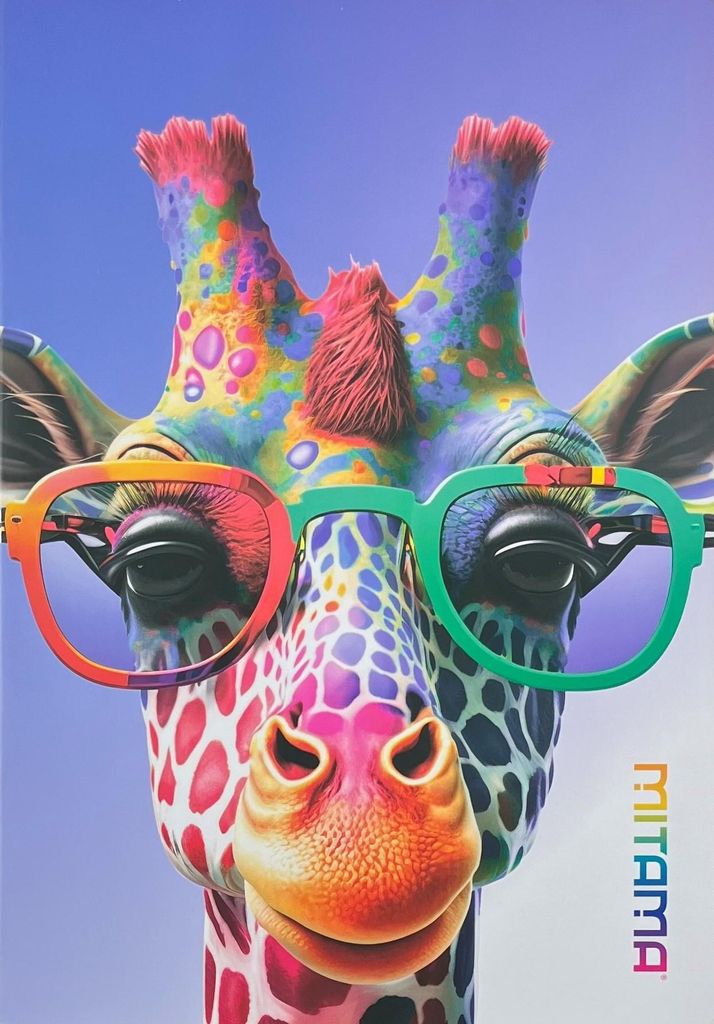 Notizbuch, hefte "Tier", A4+, liniert, 40+2 Blatt, Giraffe, MITAMA 62733-90103