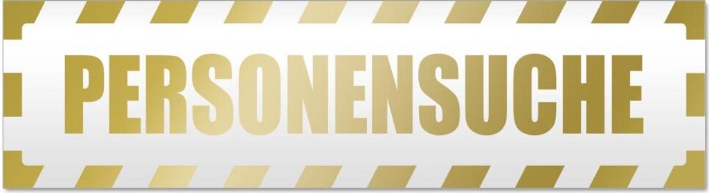 Personensuche gestreift Magnetschild Schild magnetisch