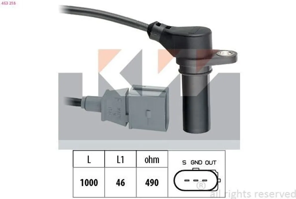 Capteur de Position Vilebrequin KW 453 218 pour Passat 3B6 Variant