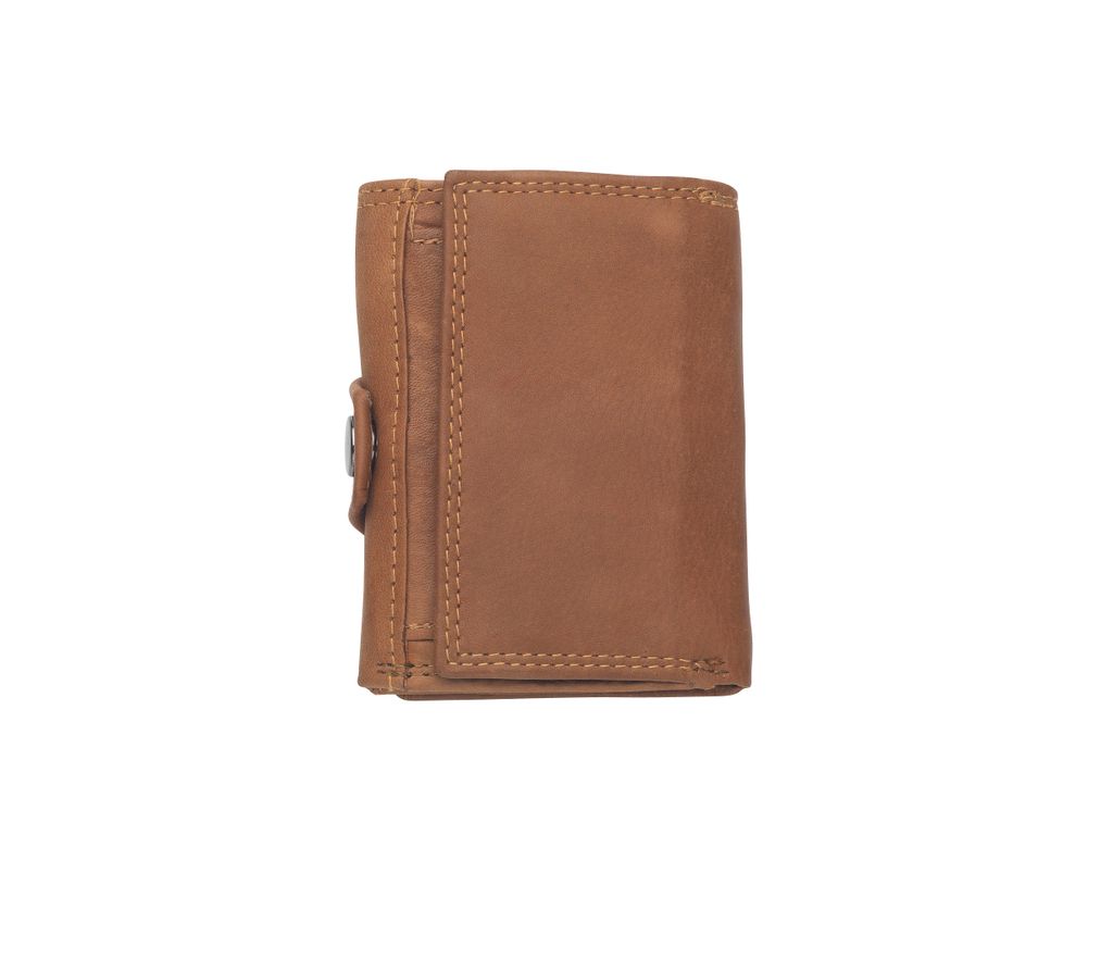 Navigare Unisex Geldbörse Aus Echtem Leder – Slim Portemonnaie Mit 8 Kartenfächern & Münzfach, 10,5x7,5x2 Cm