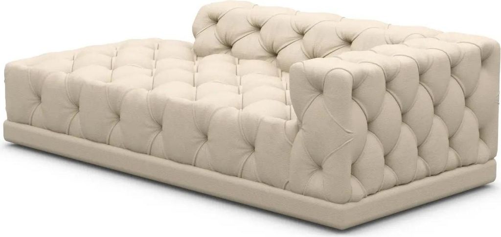 Kunstleder Chaise Lounge Meliva Beige Rechts