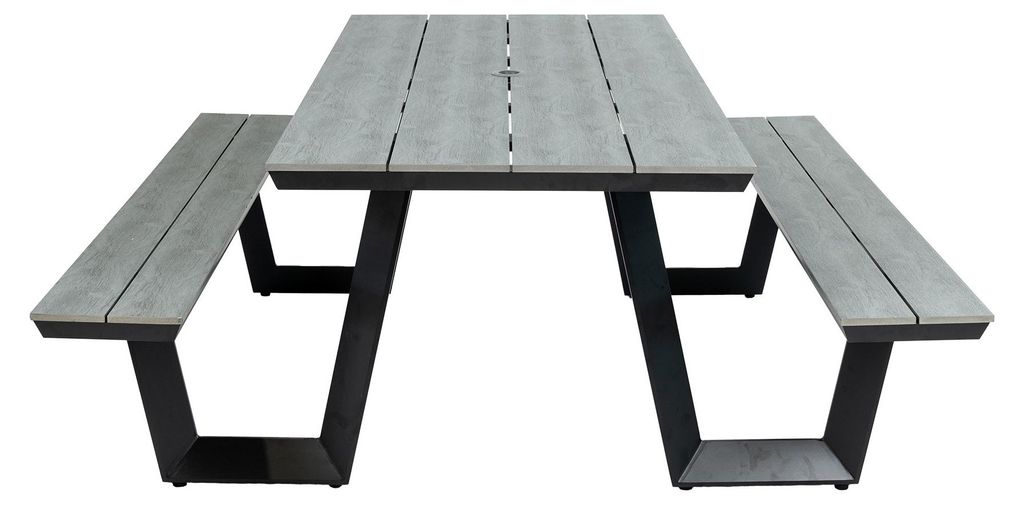 Picknicktisch Coffee Bay | Grau | Aluminium & Polywood Produktbild 