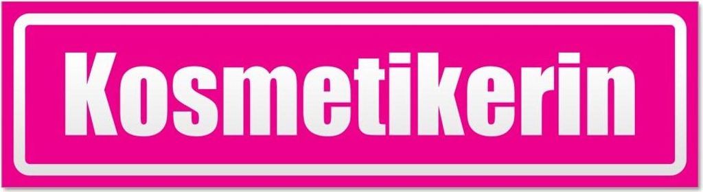 Kiwistar - Autoaufkleber - Pink - 45 x 12 cm - Kosmetikerin invertiert - Hinweis Aufkleber Sticker für Auto, Kfz, Fahrrad, PKW, LKW