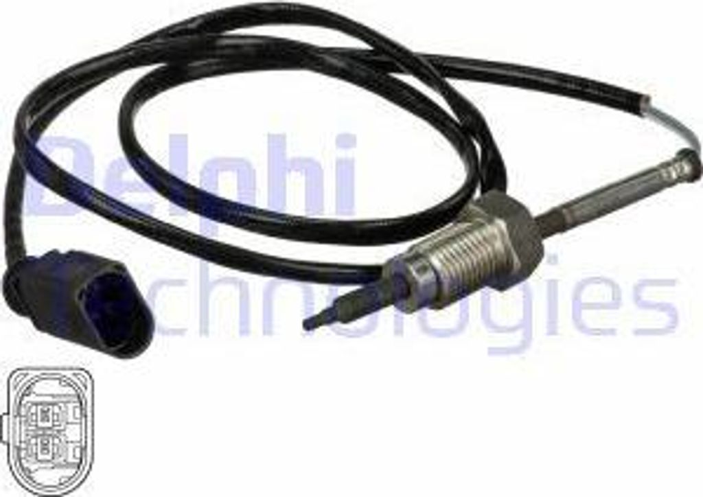 DELPHI TS30075 Abgastemperatursensor OE 038906088E kompatibel mit Passat 3B, Superb, A4 8H, A4 8E