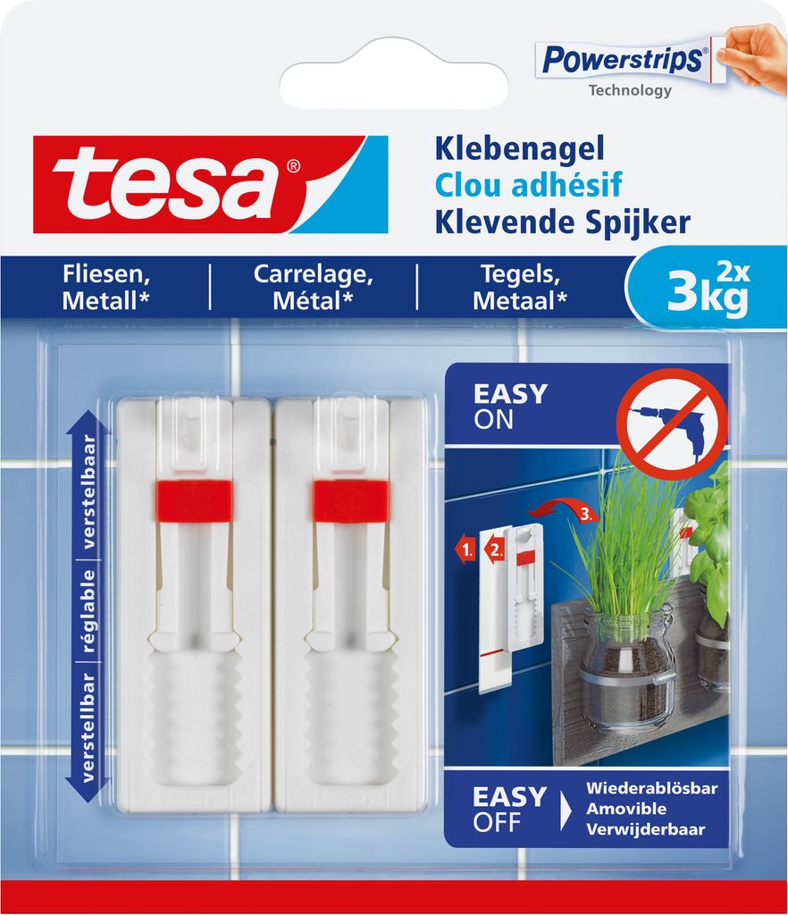 tesa Powerstrips Klebenagel für Fliesen und Metall 3,0 kg