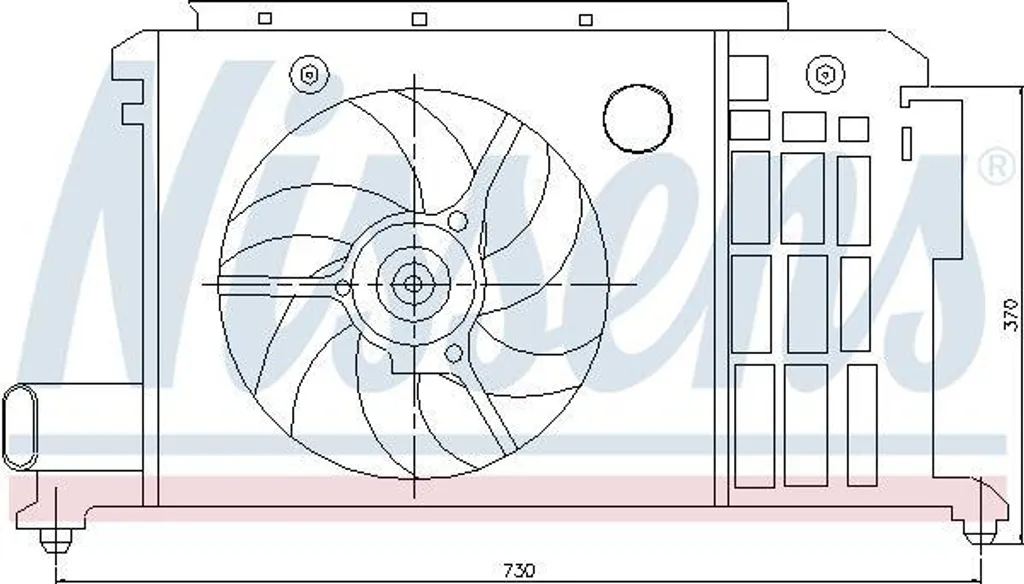 Ventilateur de refroidissement moteur 1250E9 pour Peugeot 406 et Xsara