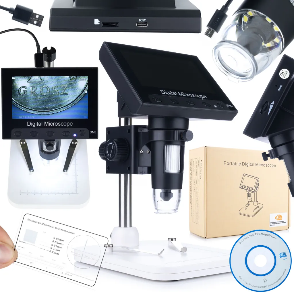 Loupe Électronique de Précision avec Écran LCD et Zoom Digital 1000x