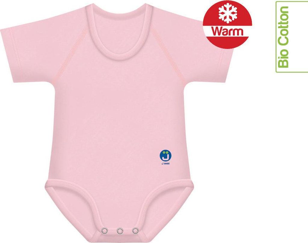 J BIMBI | mitwachsender Baby-Body | aus Baumwolle | WINTER | SOLID COLOR – Pink