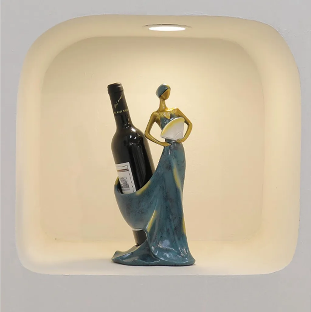 Statue Porte-bouteille Danseuse Rouge : Rangez votre vin avec style - 2