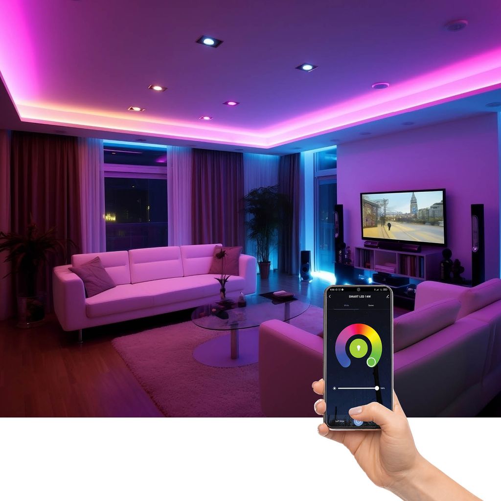 WLAN LED Spot - GU10 5W - RBG + CCT Alle Lichtfarben - per Produktbild 4