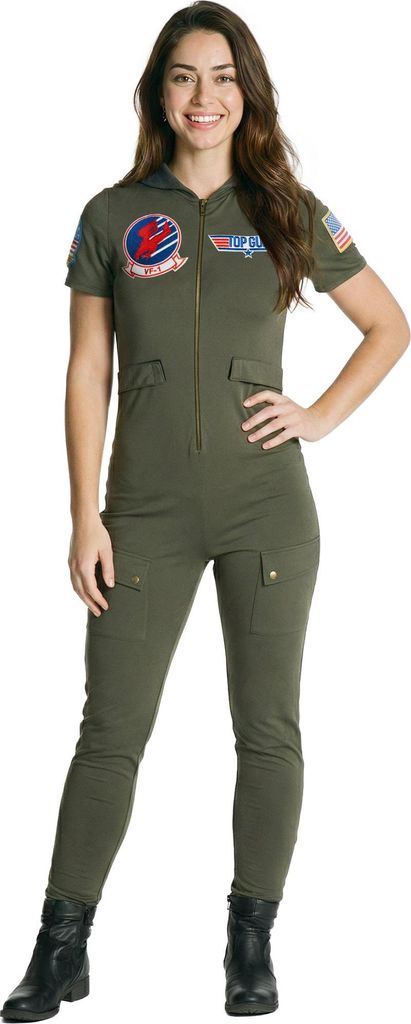 Top Gun Catsuit - Karneval Faschingskostüm Damen Größe: XL