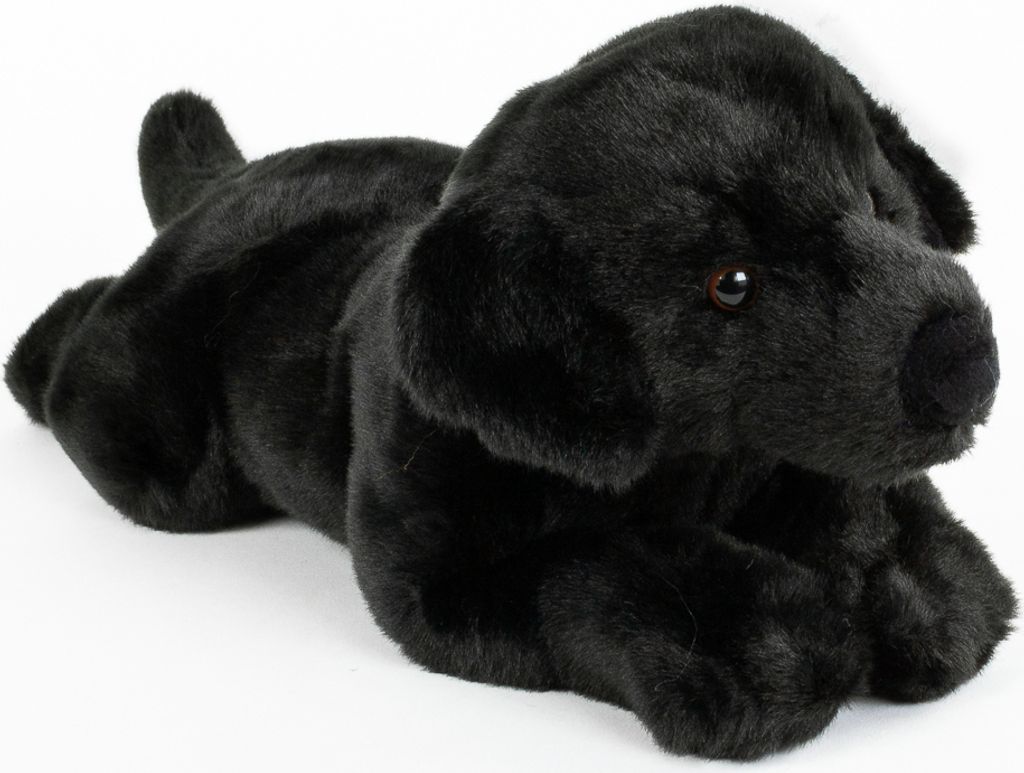 Labrador liegend 40 cm Kuscheltier Hund schwarz Uni-Toys Produktbild 