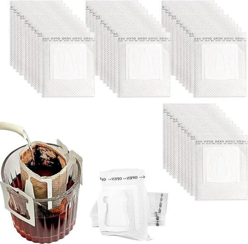 Filtres à café suspendus jetables pour tasse, 100 unités pour voyage
