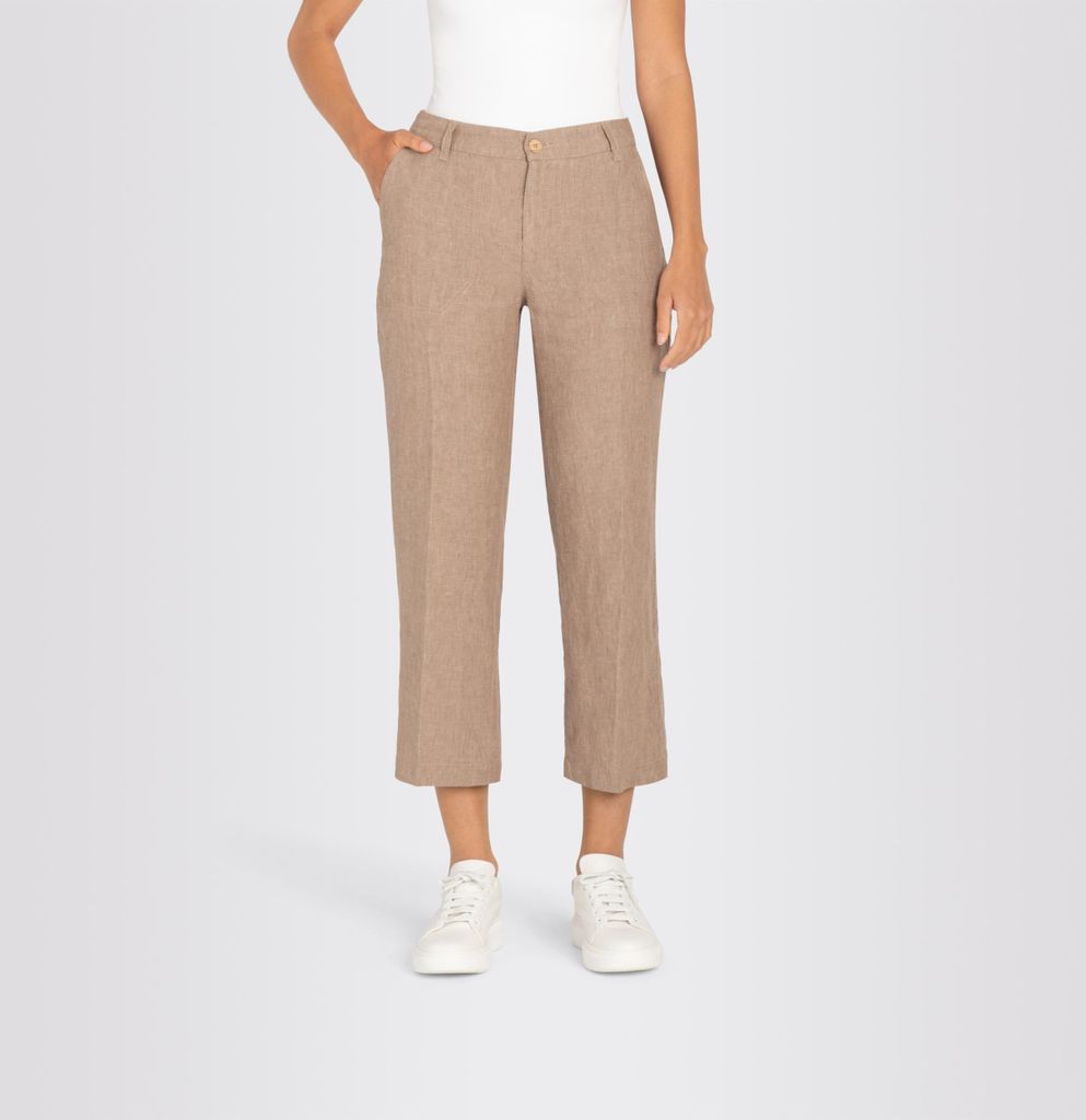 MAC HOSEN Mac MAC JEANS - Nora, Pure Linen in Braun, Größe Produktbild 