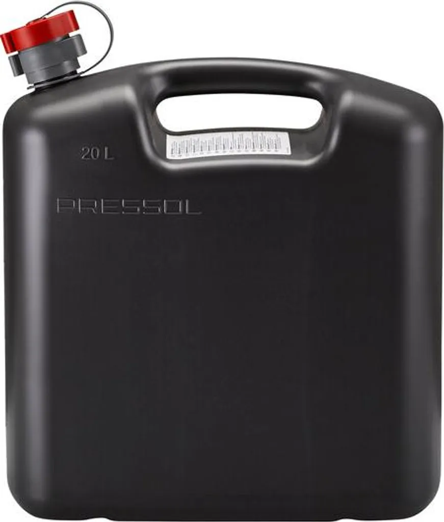Jerrican 20L Noir PE Haute Densité avec Graduation Latérale Précise