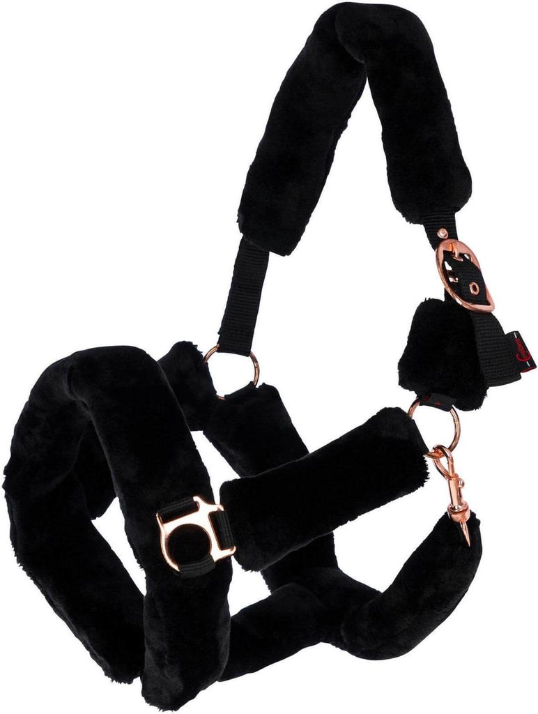 Covalliero Halfter SuperSoft Fellhalfter Black Pony