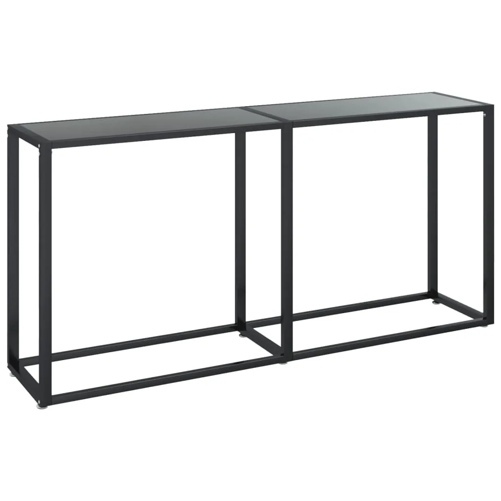 Consolle Ingresso Nera 160cm in Vetro e Acciaio | Arredo Luxury Casa