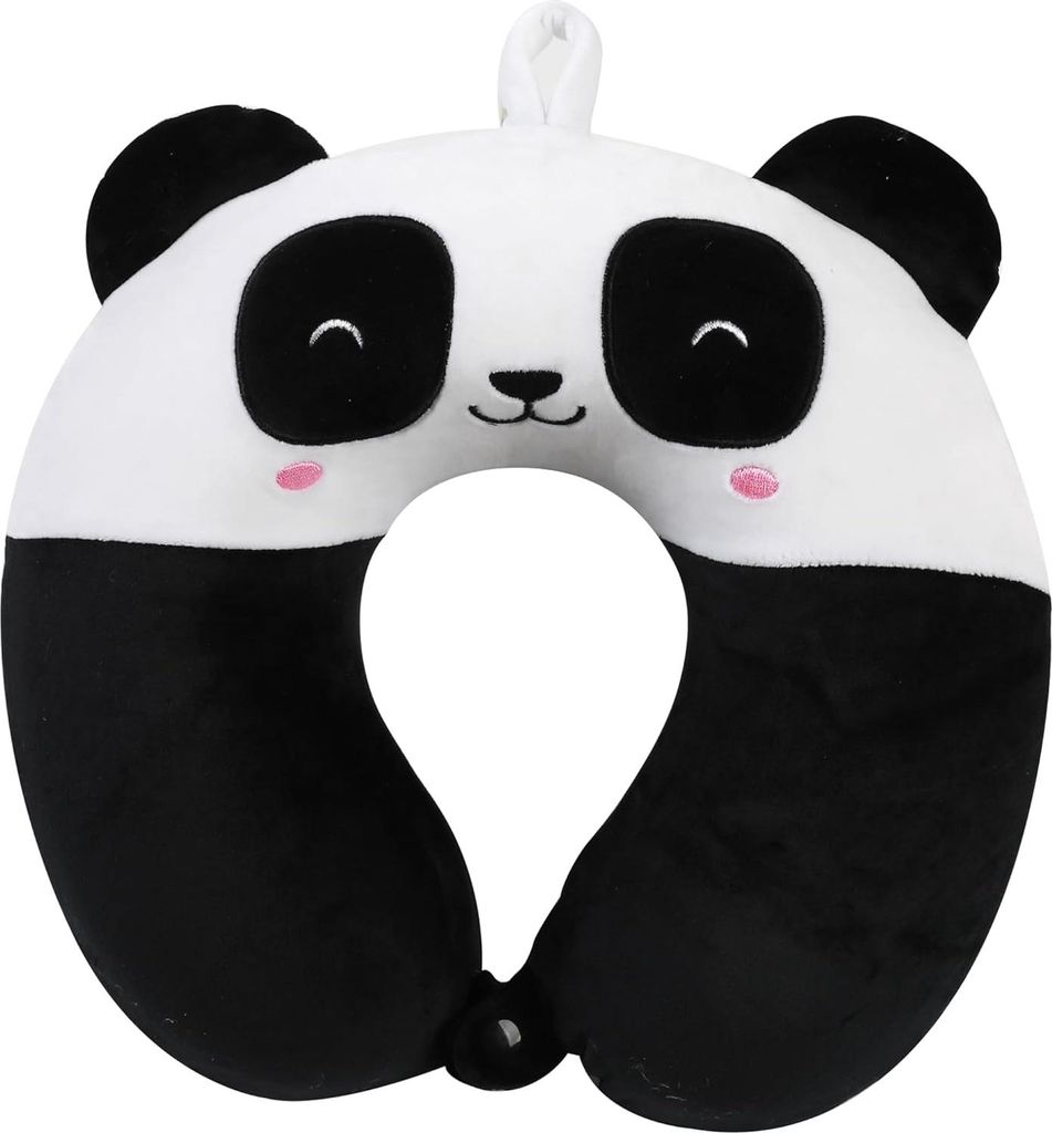 I-TOTAL Reisekissen Nackenkissen weich für Nackenstützen Motiv Panda