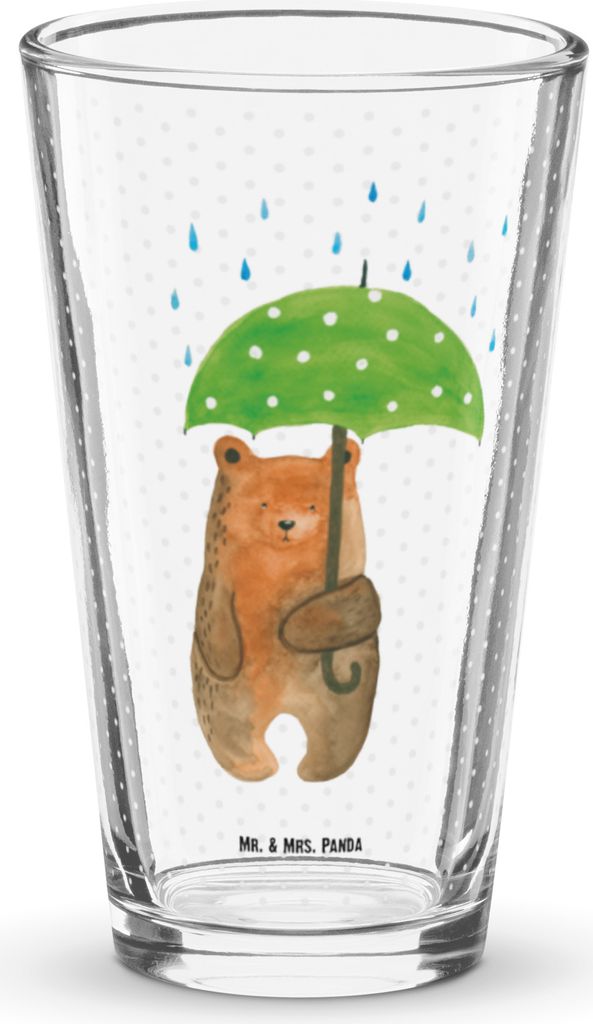 Mr. & Mrs. Panda Tumbler Bär Regenschirm - Transparent - Geschenk, Familie, Cocktailglas, Glas, Liebeskummer, Spruch, Teddy, Bierglas, Partner, Lo...