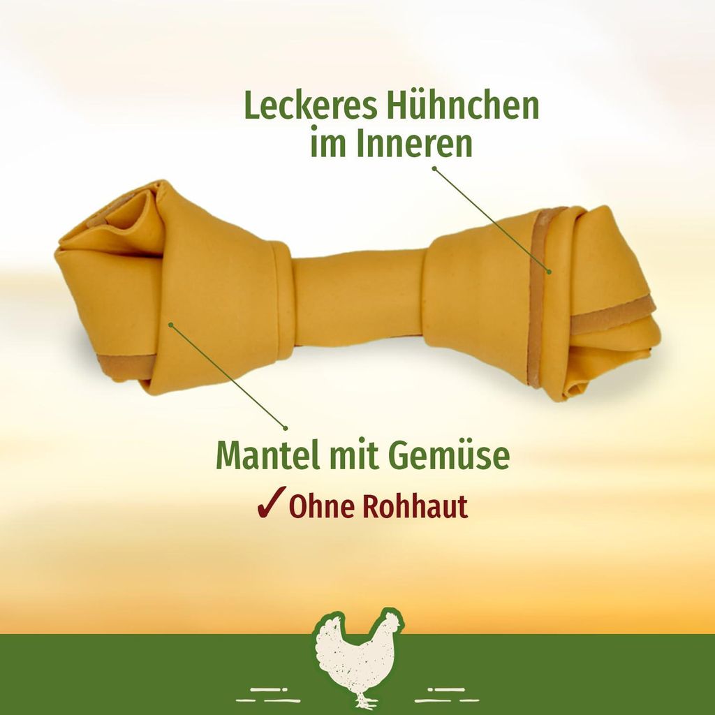 SmartBones Kauknochen für große Hunde, Kausnack mit Huhn, ohne Rohhaut, 1 Stück