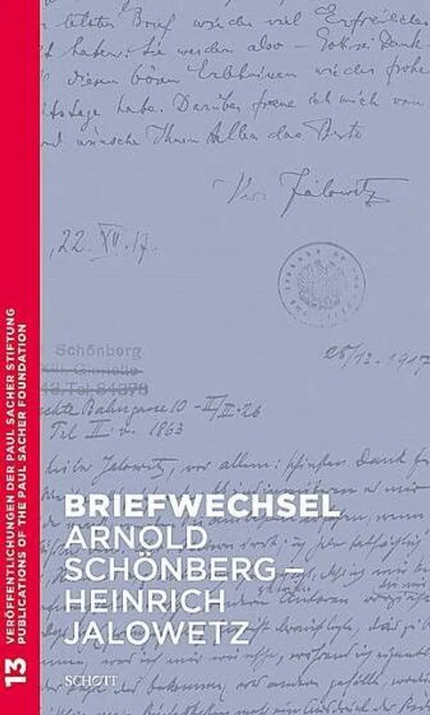 Livre Correspondance Arnold Schönberg et Heinrich Jalowetz Archives Musique