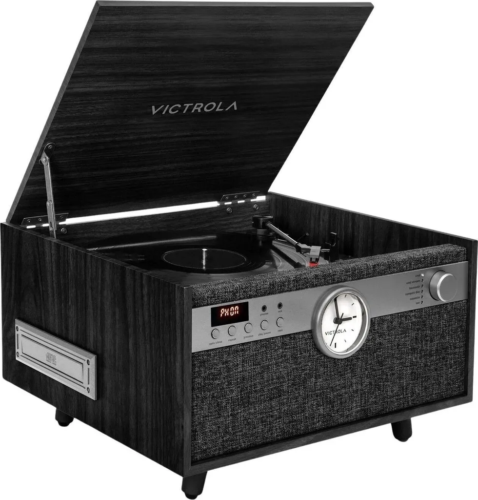 Platine Audio Victrola Century Signature Noire pour une Écoute Audiophile