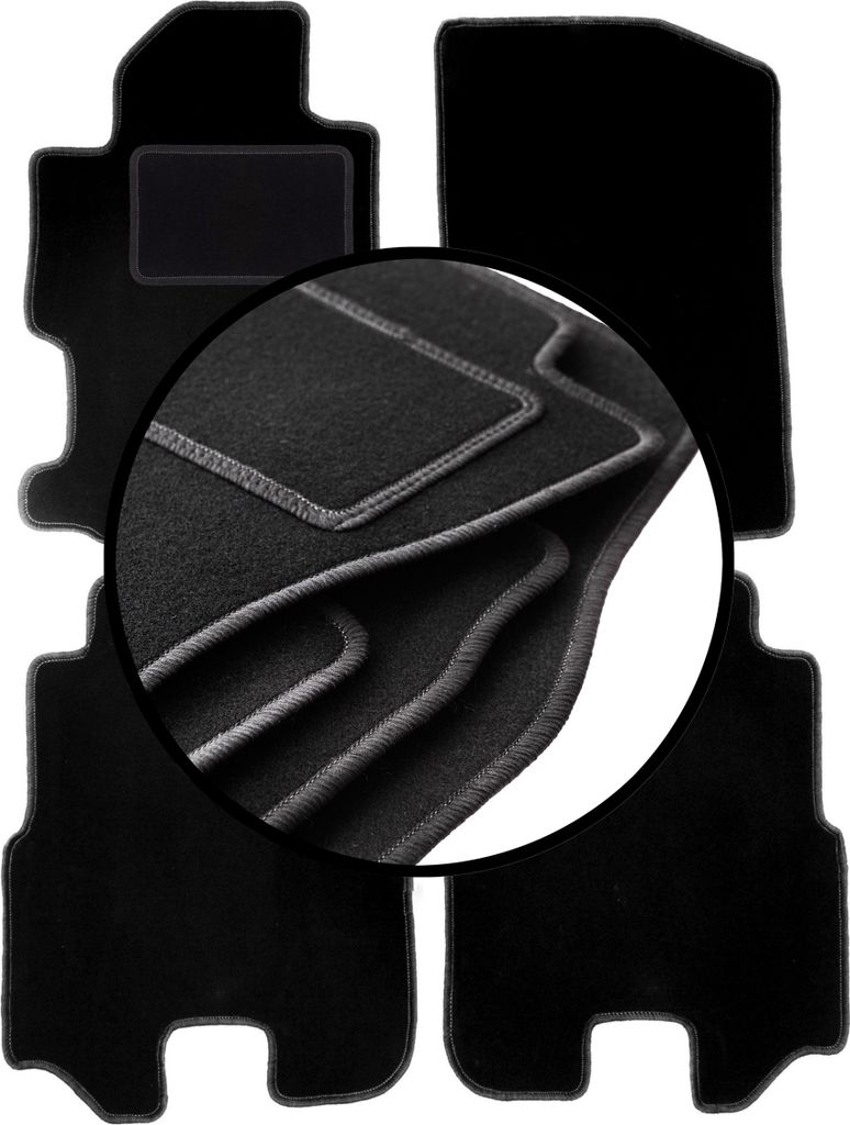 Komplettset Veloursmatten für: Honda FR-V Minivan (2004-2009)
