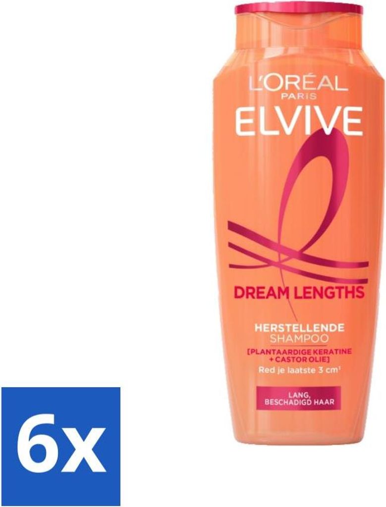 L'Oréal Elvive Dream Lengths Shampoo 250 ml - Vorteilspack - 6 Stücke