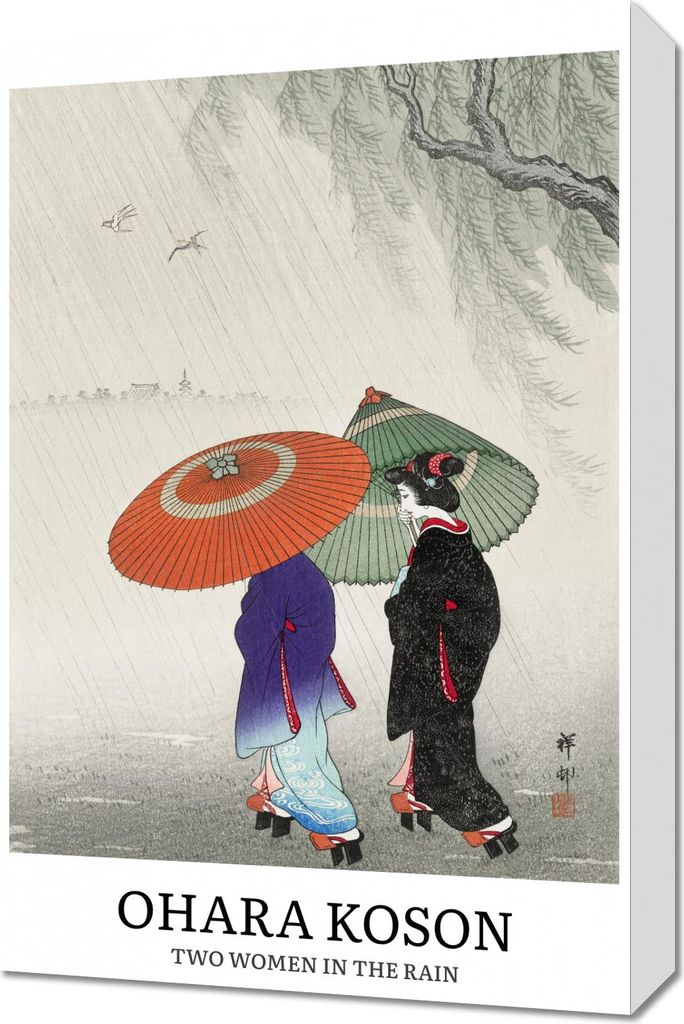 Bild 40x60cm Design Zwei Frauen Regen, Koson Vintage für das Wohnzimmer