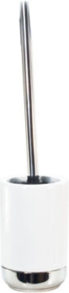 Toilettenburste mit Halter - weis mit silber - Keramik - 42 Produktbild 