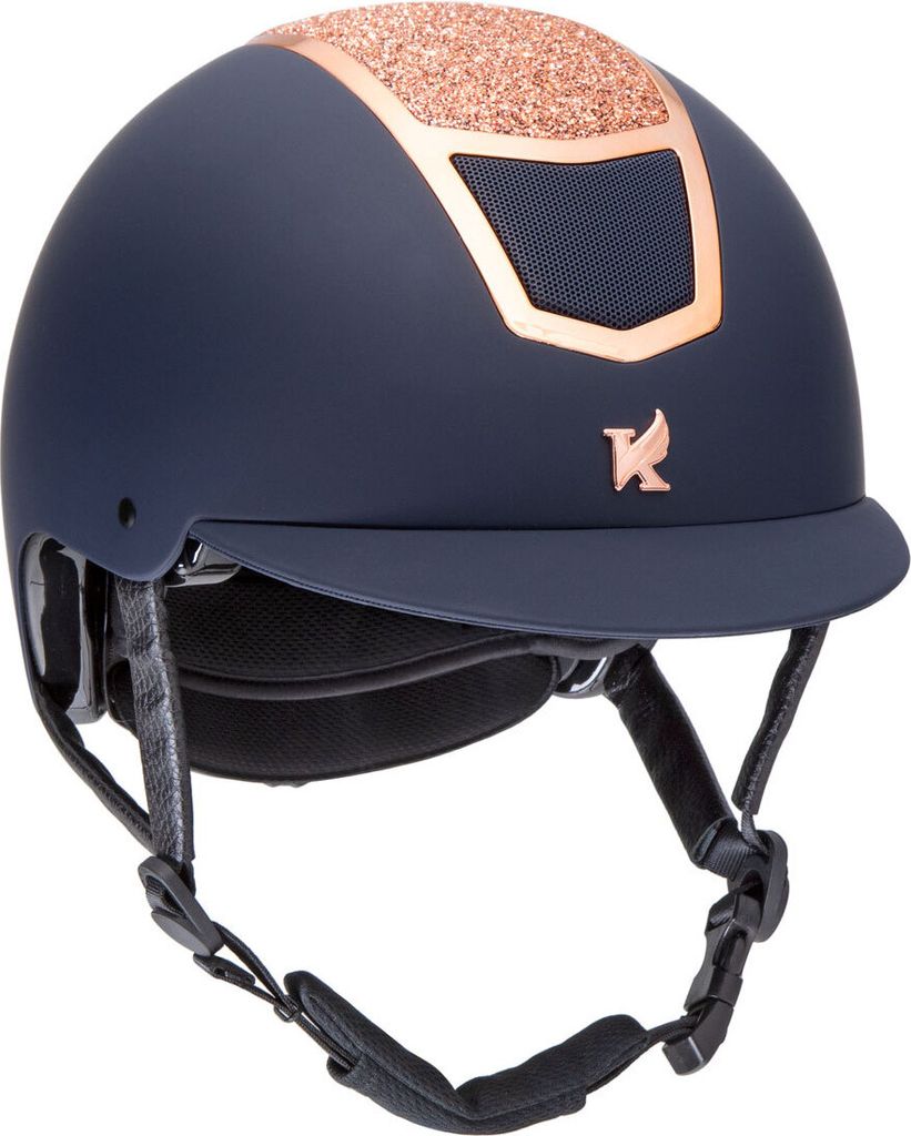 Karben - Herren/Damen Unisex Reithelm "Valentina" ER1538 (59 cm - 61 cm) (Marineblau/Roségold)