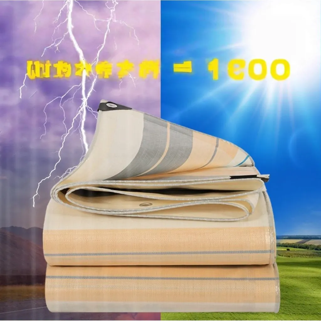 Bâche de protection imperméable off-white en PE résistant 300x400 cm - 3