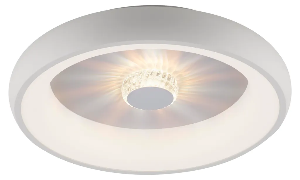 Plafonnier LED à intensité variable blanc Ø 45 cm en métal haute qualité