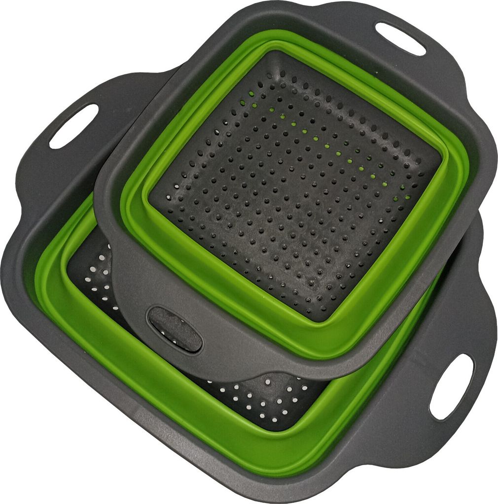 Faltbares Siebset 2-teilig grün