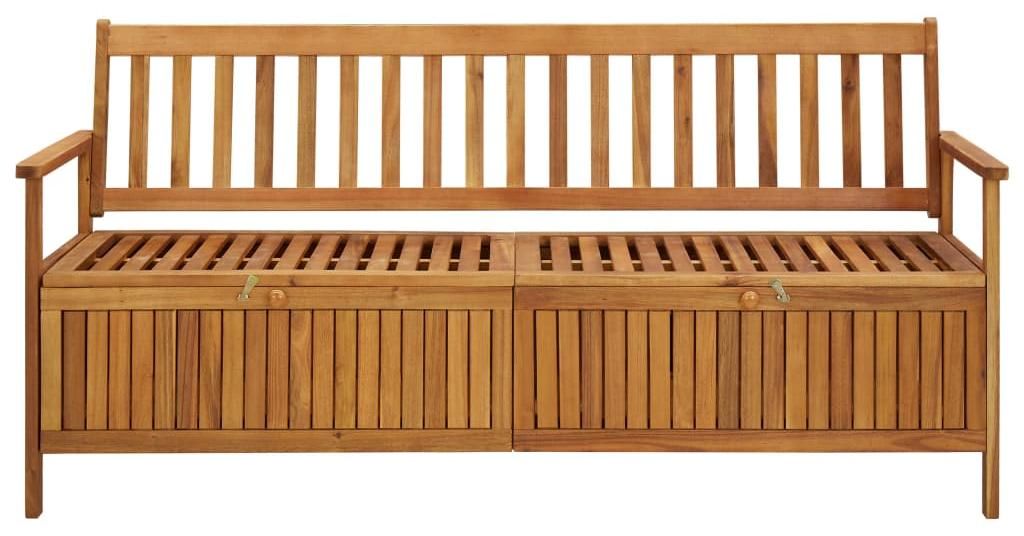 vidaXL Gartenbank mit Stauraum 170 cm Massivholz Akazie