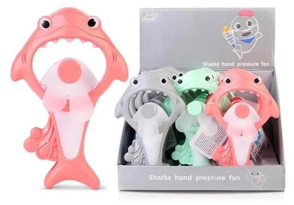Kinder Windrad mit Hai-Motiv, 16 cm hoch, in den Farben Produktbild 