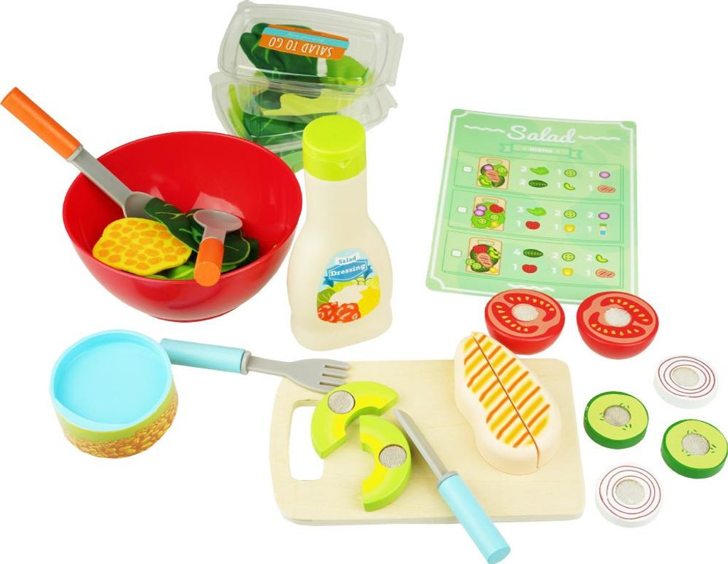 Set petit déjeuner et salade en bois - préparer soi-même sa Image du produit 