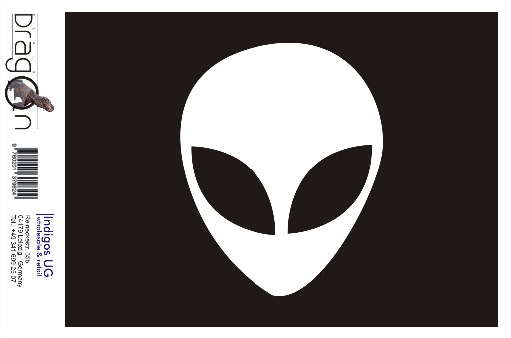 Aufkleber / Autoaufkleber - JDM / Die cut / Auto / OEM - Alien - 150x120 mm pink - Heckscheibe / Heckscheibenaufkleber