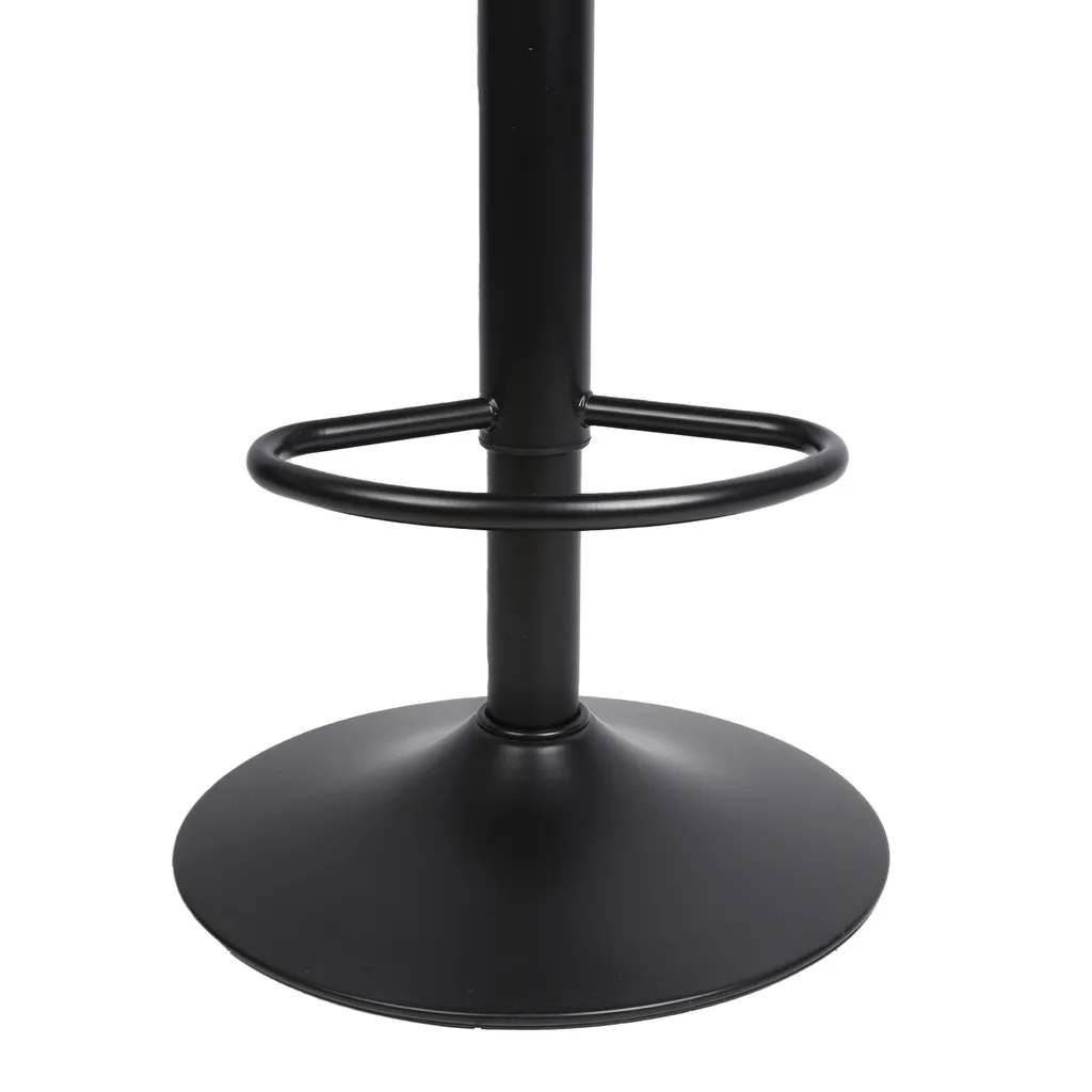 Tabouret de bar en velours noir stable et confortable - Pack de 2 - 10