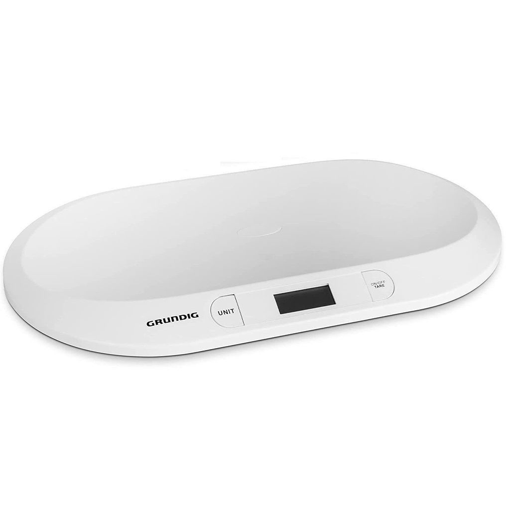 Grundig Kinder-Küchenwaage Digitale Babywaage bis 20kg, Multifunktionale Waage mit LCD Display, (aus robustem Kunststoff, 1-tlg., Abschaltautomatik