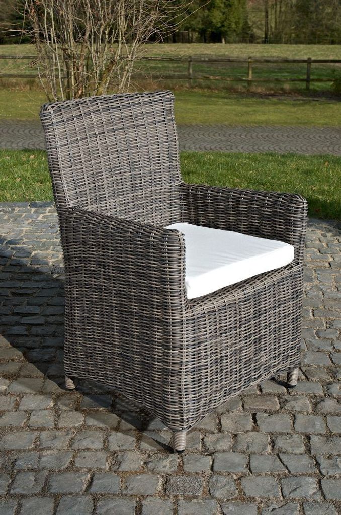 Stuhl Fontana / Sankt Marlo Cremeweiss 5mm grau-meliert